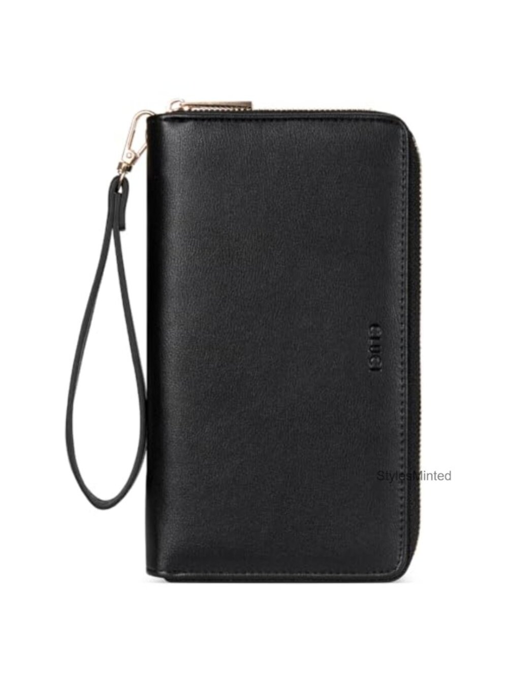 Large PU Leather Wristlet Wallet RFID Blocking Zip Around Clutch